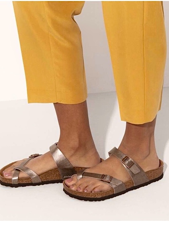 Birkenstock Shoes - Birkenstock Mayari Toe Loop Sandals Women’s Size 10 Birko Flor Metallic Brown